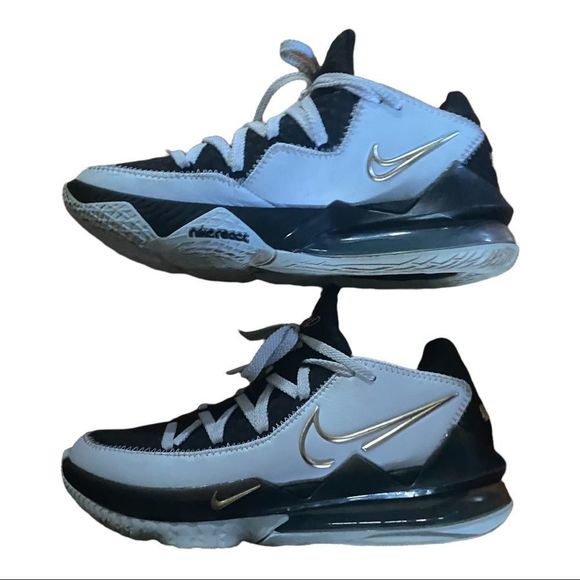 Nike Lebron 17 Low Metallic Gold Sneakers CD5007-101 - Picture 4 of 8